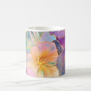 Blush Bloom Exotic Leaves Flower Coffee Mug