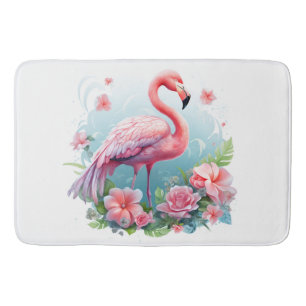 Blush & Bloom Flamingo: The Elegance of Nature Bath Mat