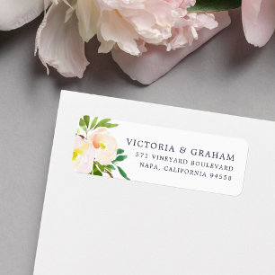 Blush Bloom Floral Return Address Label