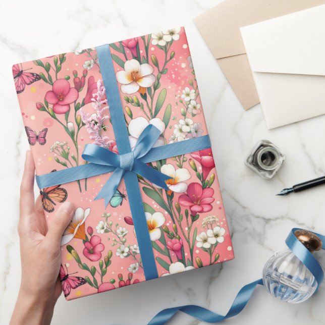 Blush Bloom Garden Wrapping Paper (Gifting)