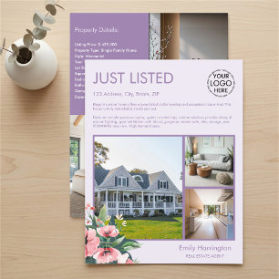 Blush Bloom Listing Mauve Real Estate Agent Flyer