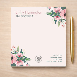 Blush Bloom Notepad Rose Real Estate Agent