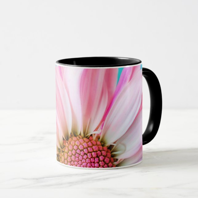 Blush Bloom: Pink Floral Elegance Mug (Front Right)