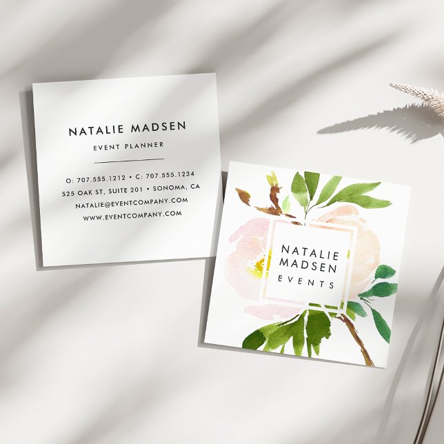 Blush Bloom Square Business Card (Creator Uploaded)