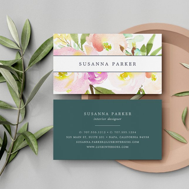 Blush Bloom | Watercolor Floral Business Card (Creator Uploaded)
