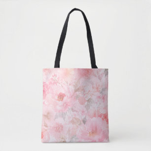 Blush Bloom Watercolor Floral Tote Bag