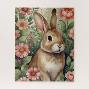 Blush Blooms and Bunny Dreams Puzzle 