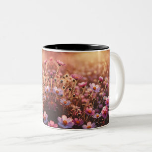 Blush Blooms: Pink Floral Design Coffee Mug