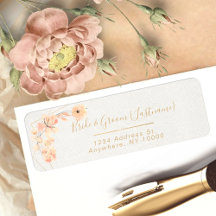 Blush & Blooms Watercolor Floral & Gold Return