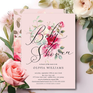 Blush Blossom Baby Shower Invitation
