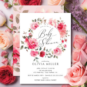 Blush Blossom Baby Shower Invitation