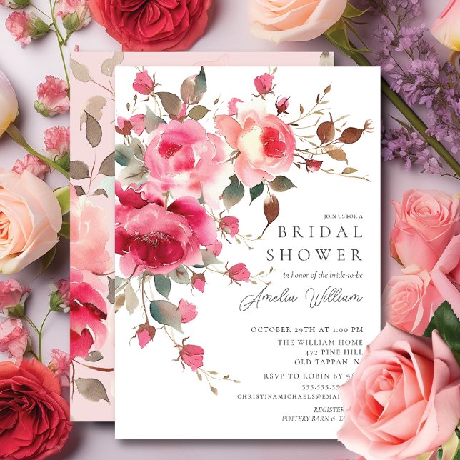 Blush Blossom Bridal Shower Invitation (Creator Uploaded)