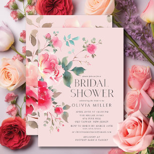 Blush Blossom Bridal Shower Invitation