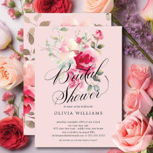 Blush Blossom Bridal Shower Invitation