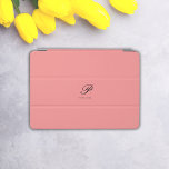 Blush Blossom Custom  iPad Air Cover<br><div class="desc">Elevate your iPad style with our Blush Bloom Personalised iPad Case, a chic and customisable accessory designed to safeguard and personalise your device. The delicate script font, featuring your first initial and full name, is gracefully designed in a soft blush pink hue, adding a touch of sophistication. Crafted with premium...</div>