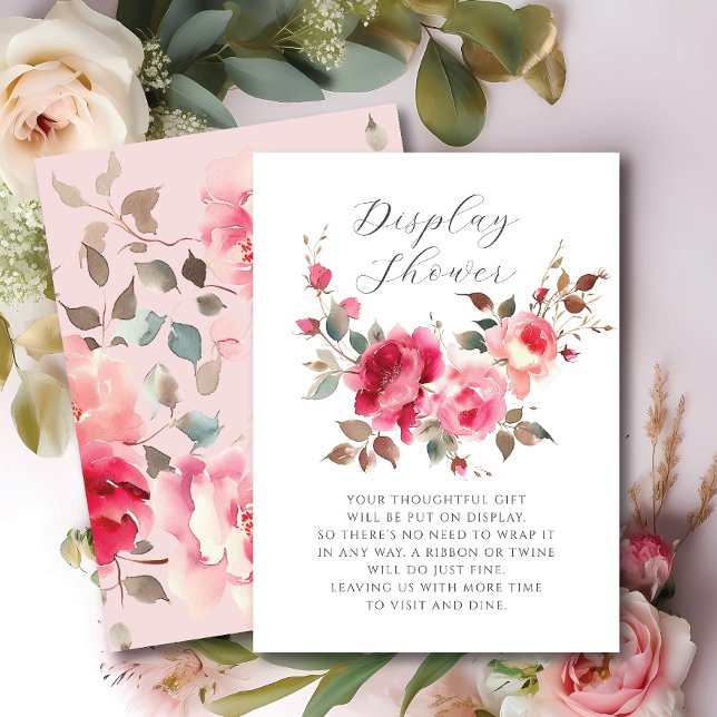 Blush Blossoms Bridal Shower Display Shower Enclosure Card (Creator Uploaded)