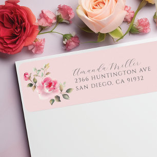 Blush Blossoms Return Address Label