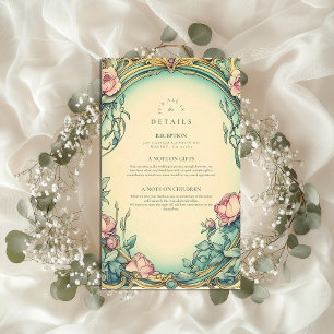 Blush Blue Garden wedding Enclosure Card