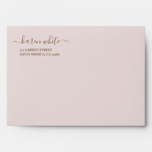 Blush boho Colour Wedding Envelope