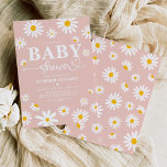 Blush Boho Daisy Flowers Girl Baby Shower Invitation<br><div class="desc">This invitation features boho white daisy flowers on a soft blush pink background, creating a delicate yet sophisticated design that is perfect for welcoming your little bundle of joy. Whether you're hosting a bohemian-inspired baby shower, or simply looking for a stylish and elegant design, this invitation is sure to impress...</div>