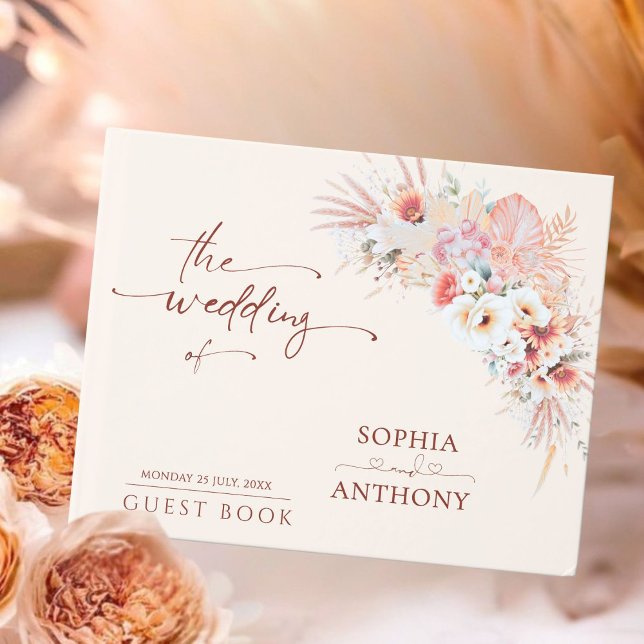  Blush Boho Floral Wedding Guest Book  (Creator Uploaded)