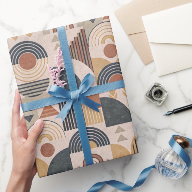 Blush Boho Geometric Wrapping Paper (Gifting)