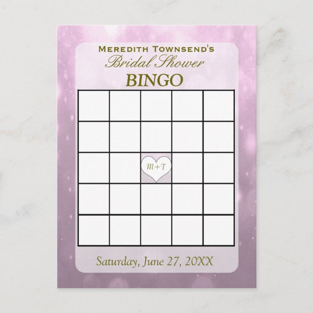 Blush Bokeh | Bingo Card (Front)