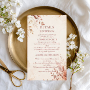 Blush Botanical Elegant Rustic Enclosure Card