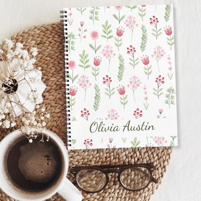 Blush Botanical Journal Personalized Floral  (Creator Uploaded)