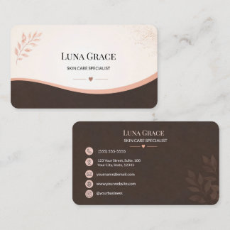 Blush Botanical Skin Care Specialist Business Card