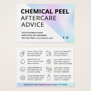 Blush Botox Injection Aftercare Instruction Card