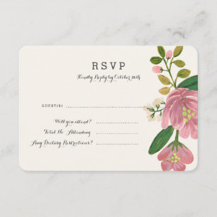 Blush Bouquet Response Card (Detailed)
