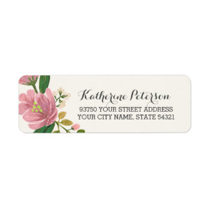 Blush Bouquet Return Address Label