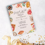 Blush Bridal Brunch Waffles Invitation<br><div class="desc">A unique invitation for a unique bride. Featuring brunch foods watercolor illustrations surrounding the invite information. If you need any matching item to go with the invitation,  please let me know (Maria) Happy to help!</div>