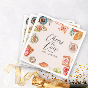 Blush Bridal Brunch Waffles Pancakes Napkin