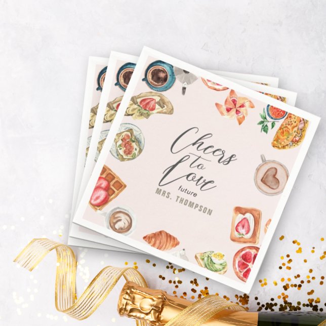 Blush Bridal Brunch Waffles Pancakes Napkin (Creator Uploaded)