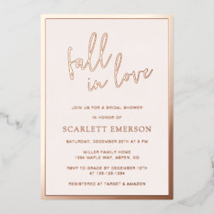 Blush Bridal Shower Foil Invitation