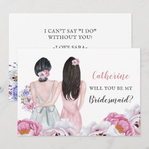 Blush Bride Best friend Will You Be My Bridesmaid Invitation