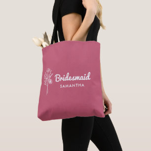 Blush Bridesmaid Proposal Maid of honour Gift Tote Bag