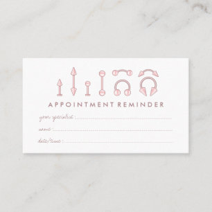 Blush Brown Jewellery Appointment Body Piercing Business Card