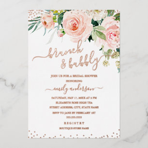 Blush Brunch And Bubbly ROSE GOLD Bridal Shower