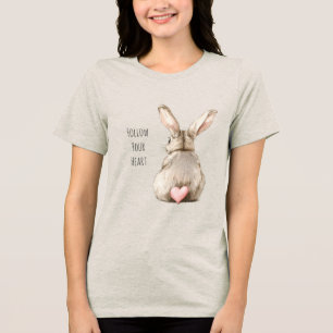 Blush Bunny Rabbit Heart Tri-Blend Shirt