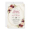 Blush Burgundy Floral Gold Frame Bridal Shower