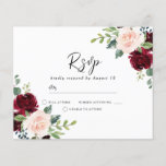 Blush & Burgundy On a Budget Wedding RSVP<br><div class="desc">Blush & Burgundy On a Budget Wedding RSVP Invitation</div>