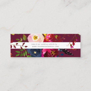 Blush+Burgundy Website RSVP Enclosure Mini Business Card