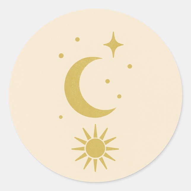 Blush Celestial Classic Round Sticker (Front)