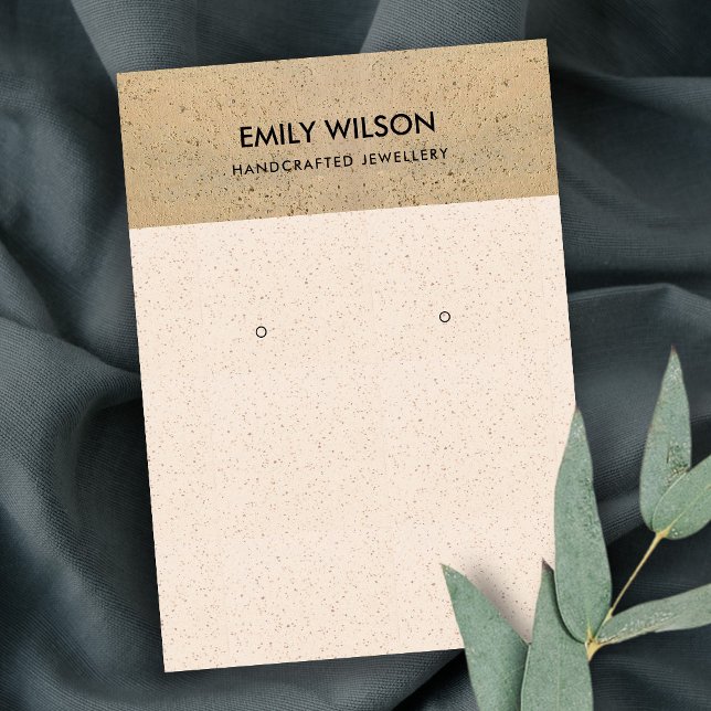BLUSH CERAMIC TERRACOTTA TEXTURE EARRING DISPLAY BUSINESS CARD (Creator Uploaded)