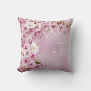 Blush Cherry Blossom Wedding  Cushion