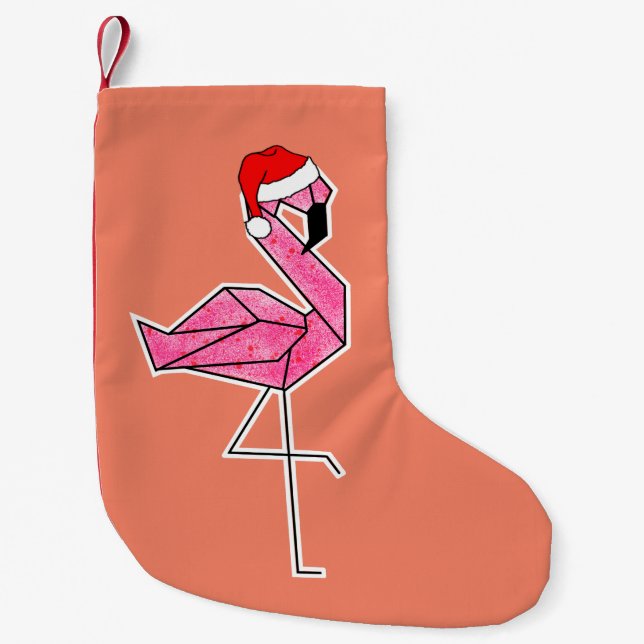 Blush Christmas Flamingo Christmas Stocking (Front)