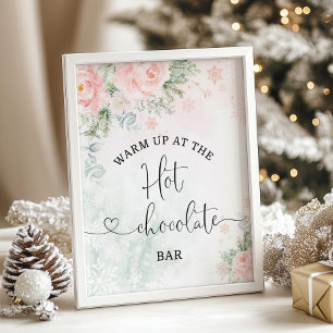 Blush Christmas Warm up at the hot chocolate bar Poster